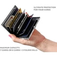 thumbnail image 5 of Tarjetero de metal, tarjetero ultrafino de acero inoxidable con bloqueo RFID para hombres y mujeres, el mejor protector de tarjetas con 6 ranuras de PVC y pestillo de acero inoxidable, 5 of 5