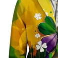 thumbnail image 5 of Men's Blazer Long Sleeve St Patricks Day Printed Button Lapel Collar Casual Lightweight Festival Jackets (L, Gold), 5 of 5