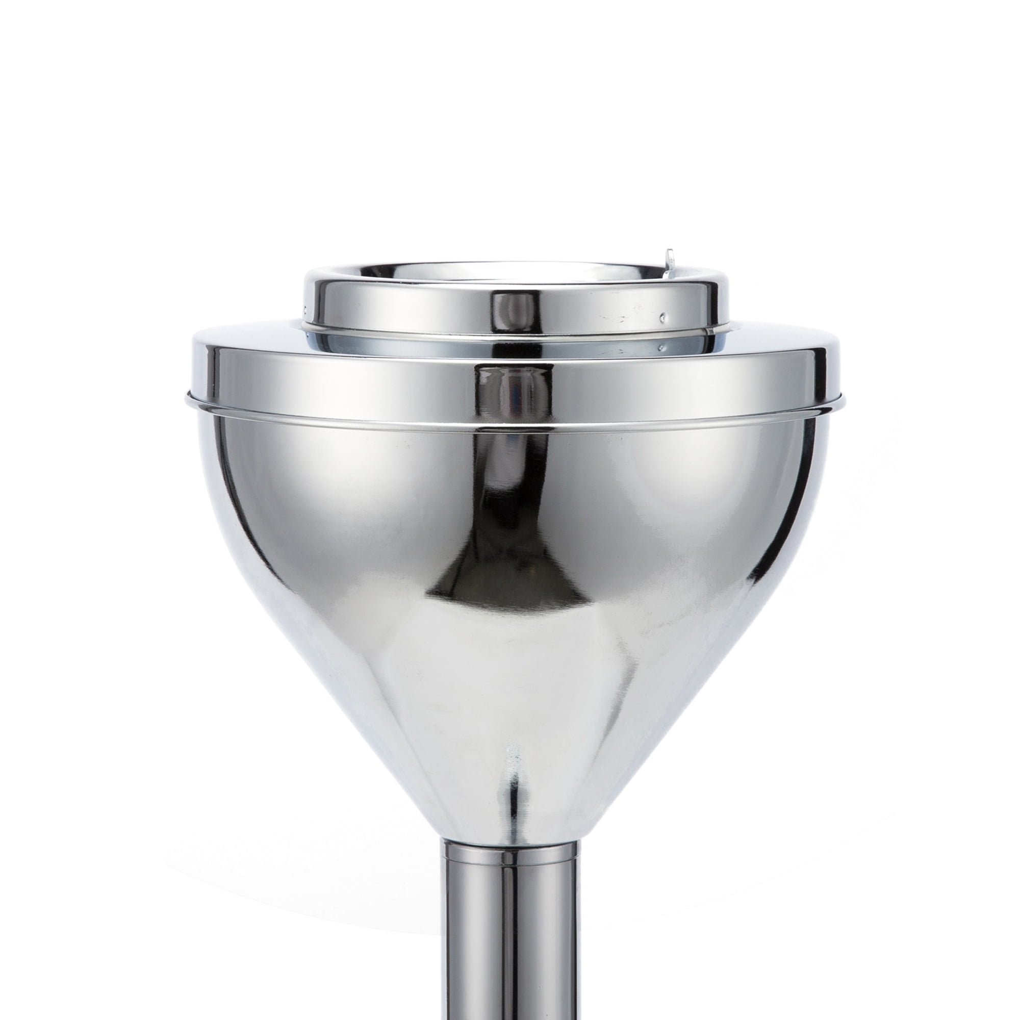 2 Piece Design Standing Ashtray Chrome Finish Height Adjustable 24" Or 16.50"