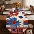 thumbnail image 6 of Lzobxe 4th Of July Table Runner Patriotic Red White Blue Stars and Stripes Tablecloth for Kitchen, Party and Independence Day Festive Dining Table Decor, 6 of 8