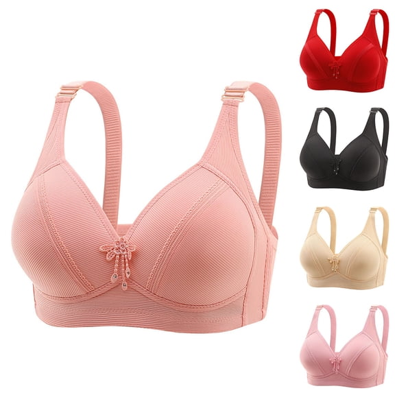 Swuxness Women's Full Cup Push Up Plus Size Bras Thin Comfortableable Breathable Adjustable Lift Support