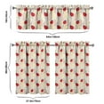 thumbnail image 6 of 3 PCS Ladybug Print Kitchen Curtains Set with Valance - Cute Cartoon Ladybird Polka Dot Tier Curtains for Farmhouse Windows (54x18 + 2x27.5x36 Inch), 6 of 6