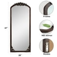 thumbnail image 4 of Arch Mirror Full-Length Mirror Vintage Decorative Mirror,71"x31",Natural, 4 of 6