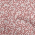 thumbnail image 1 of oneOone Velvet Medium Pink Fabric Asian Floral Sewing Material Print Fabric By The Yard 58 Inch Wide, 1 of 4