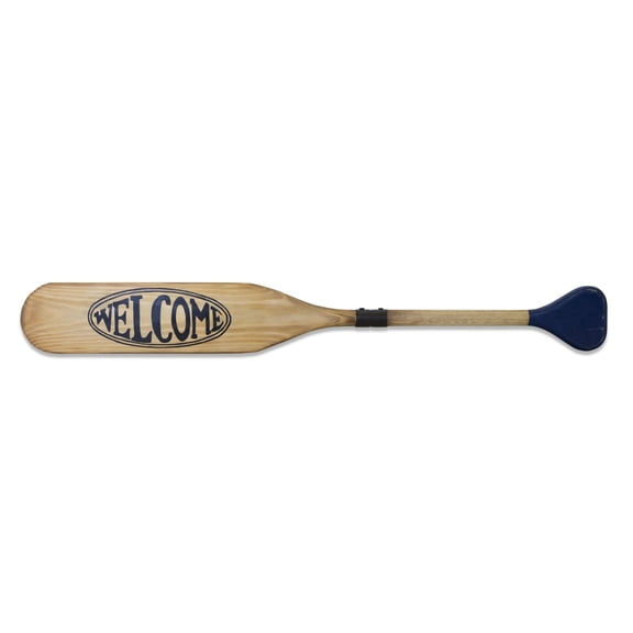 Melrose Wooden Oar Welcome Sign - 35.5" - Brown and Black