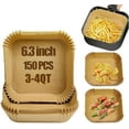 thumbnail image 1 of 150 Pack Square Mini Air Fryer Liners for 2qt Air Fryer, 1 of 7