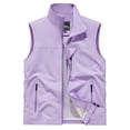 thumbnail image 2 of Awwp Men's Lightweight Vest Sleeveless Outdoor Work Jacket for Travel Hiking Running Multi-Pocket Utility Vest Light Violet Size: 5Xl, 2 of 10