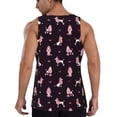 thumbnail image 3 of Fotbe Poodle Dog Pattern Men's Quick Dry Workout Tank Top Gym Muscle Tee Fitness Bodybuilding Sleeveless T Shirt Breathable Workout Shirt-, 3 of 9