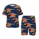 thumbnail image 1 of Balery Bowling Ball And Flame Conjunto de Pijama Infantil de Manga Corta con Estampado – Ropa de Dormir de Algodón Suave-Small, 1 of 6