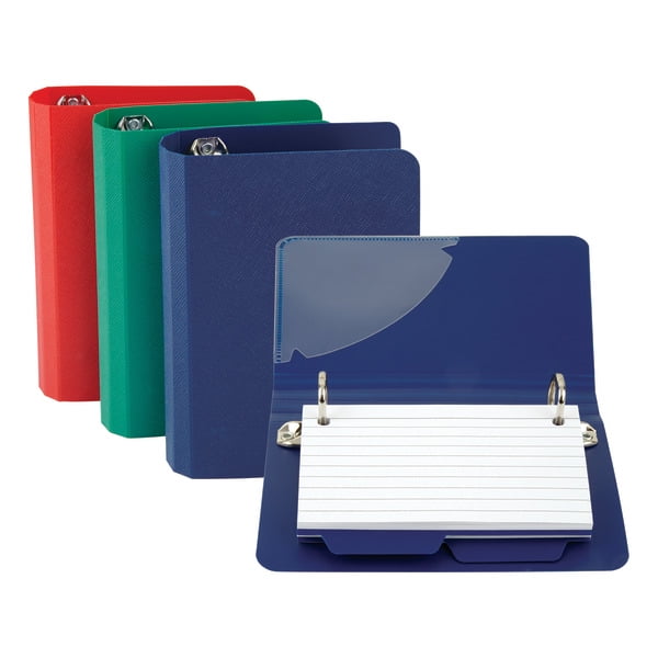 Oxford® Index Card File Binder, 50Card Capacity, Assorted Colors