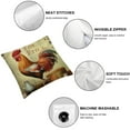 thumbnail image 4 of COMIO  Farmhouse Rooster Vintage Throw Pillow Covers Chicken Decorative Square Cushion Covers for Couch Office Bedroom Home Decor 2pc, 4 of 6