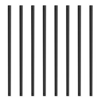 Metal Stair Balusters 38'', 72 Pack - Aluminum Deck Railing Spindles, 1'' Flat Satin Black, Indoor/Outdoor Decorative Banister with Screws, Porch Railing