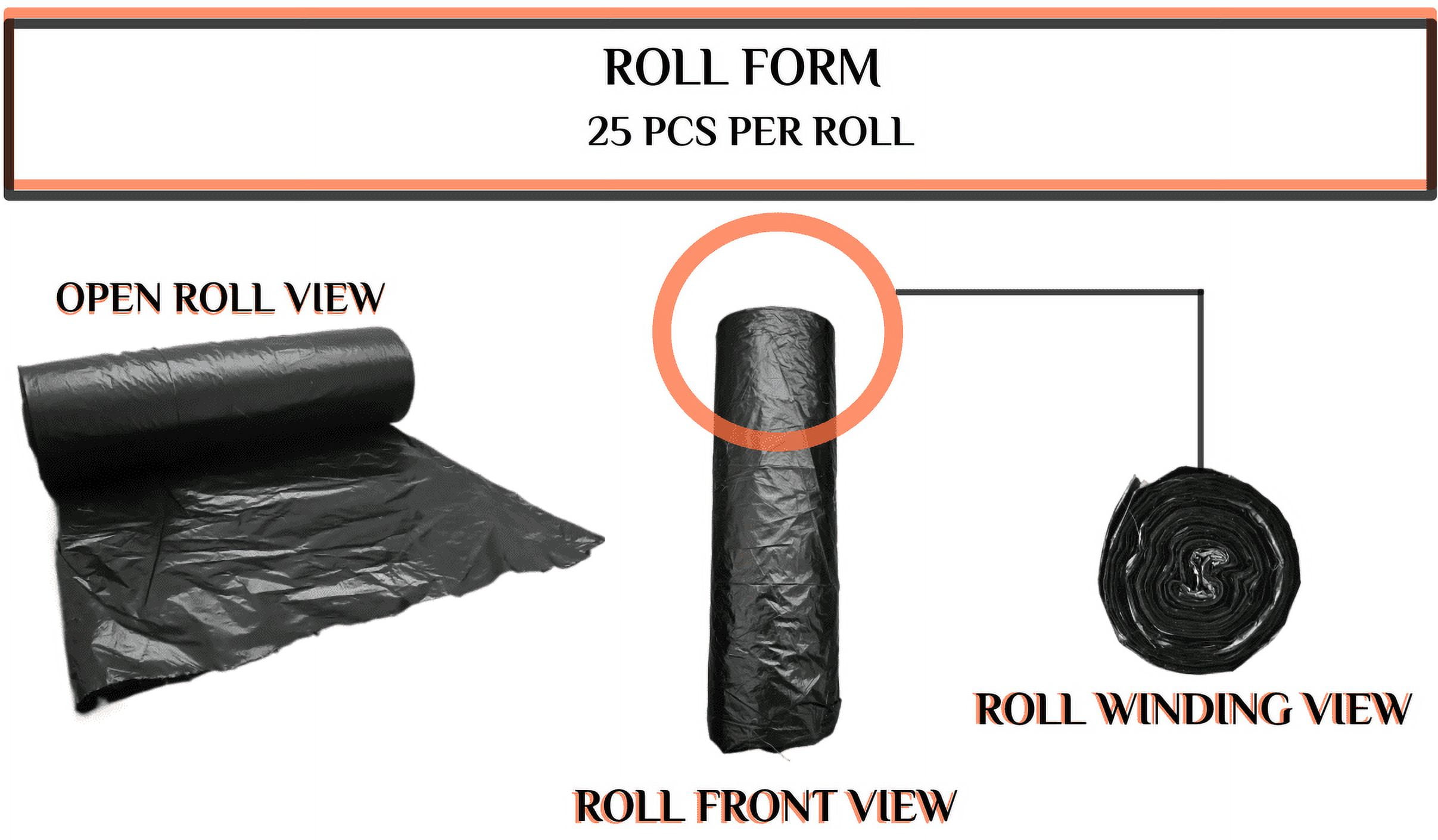 Large 40-45 Gallon Trash Bags Heavy Duty - 1.6 Mil Thick,39''x47'' Black Garbage