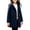 Blue, variant on GiLiling Kids Toddler Boys and Girls Single Breasted Pea Coat Wool Blend Trench Coat Long Sleeve Mid Length Hooded Overcoat (Blue, 3-4 Years)