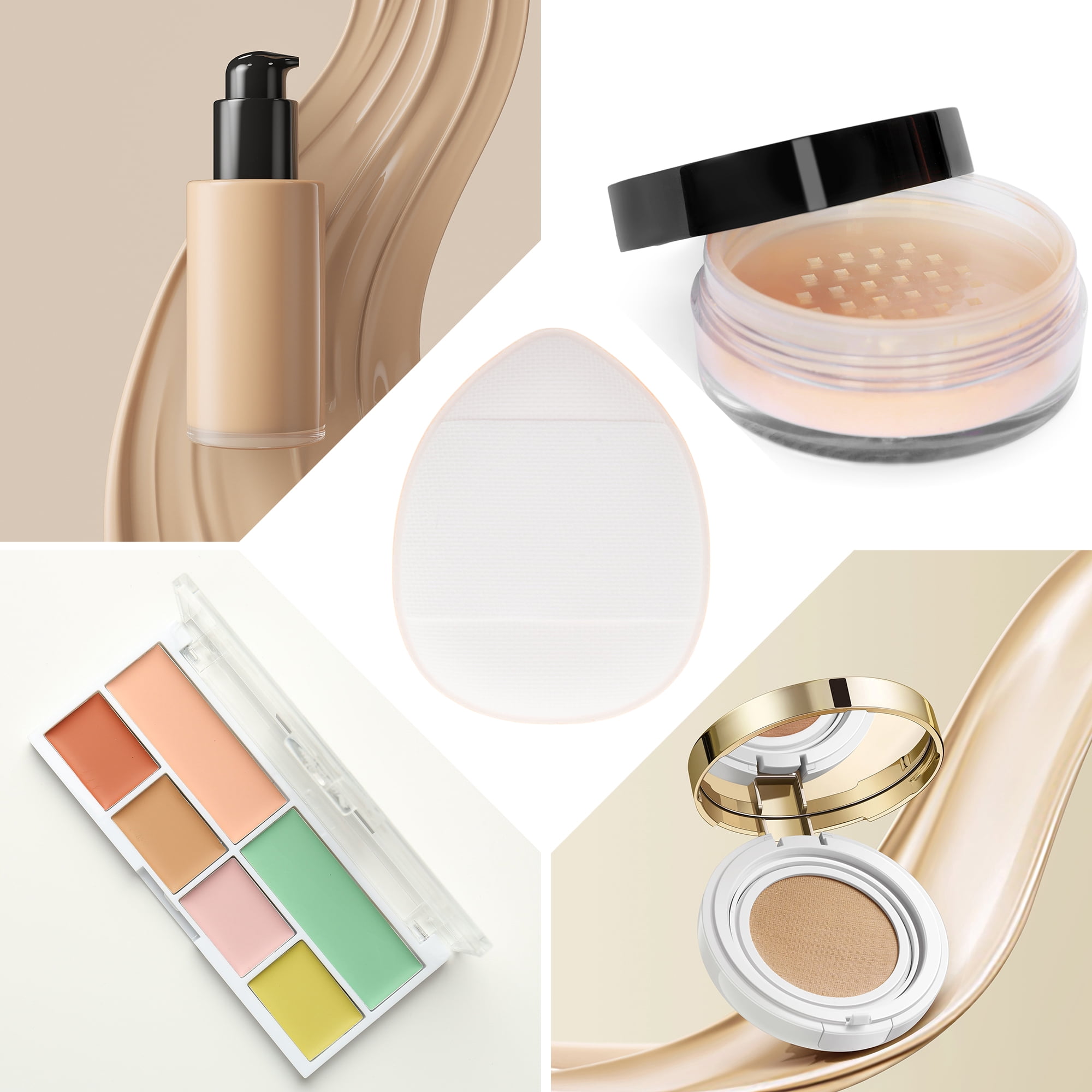 Unique Bargains 1 Pc Reusable Mini Face Makeup Sponge White