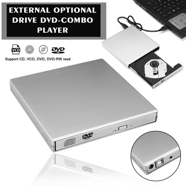 USB 2.0 External DVD Drive DVD VCD CD RW Drive Burner Reader Player