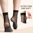 thumbnail image 3 of 12 Pairs Women's Ankle High Sheer Socks for Women Nylon Socks Soft Tight Hosiery with Reinforced Toe, 3 of 6