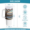 thumbnail image 3 of 40 Oz Car Handle Water Bottle Water Cup Water Bottle Water Jug Coffee Cup Travel Water Bottle Autumn Mount Fuji, 3 of 8