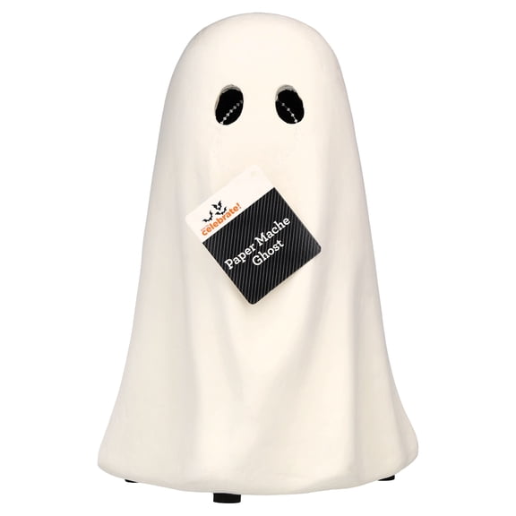 Paper Mache Ghost Decoration, White, 11", Halloween by Way To Celebrate