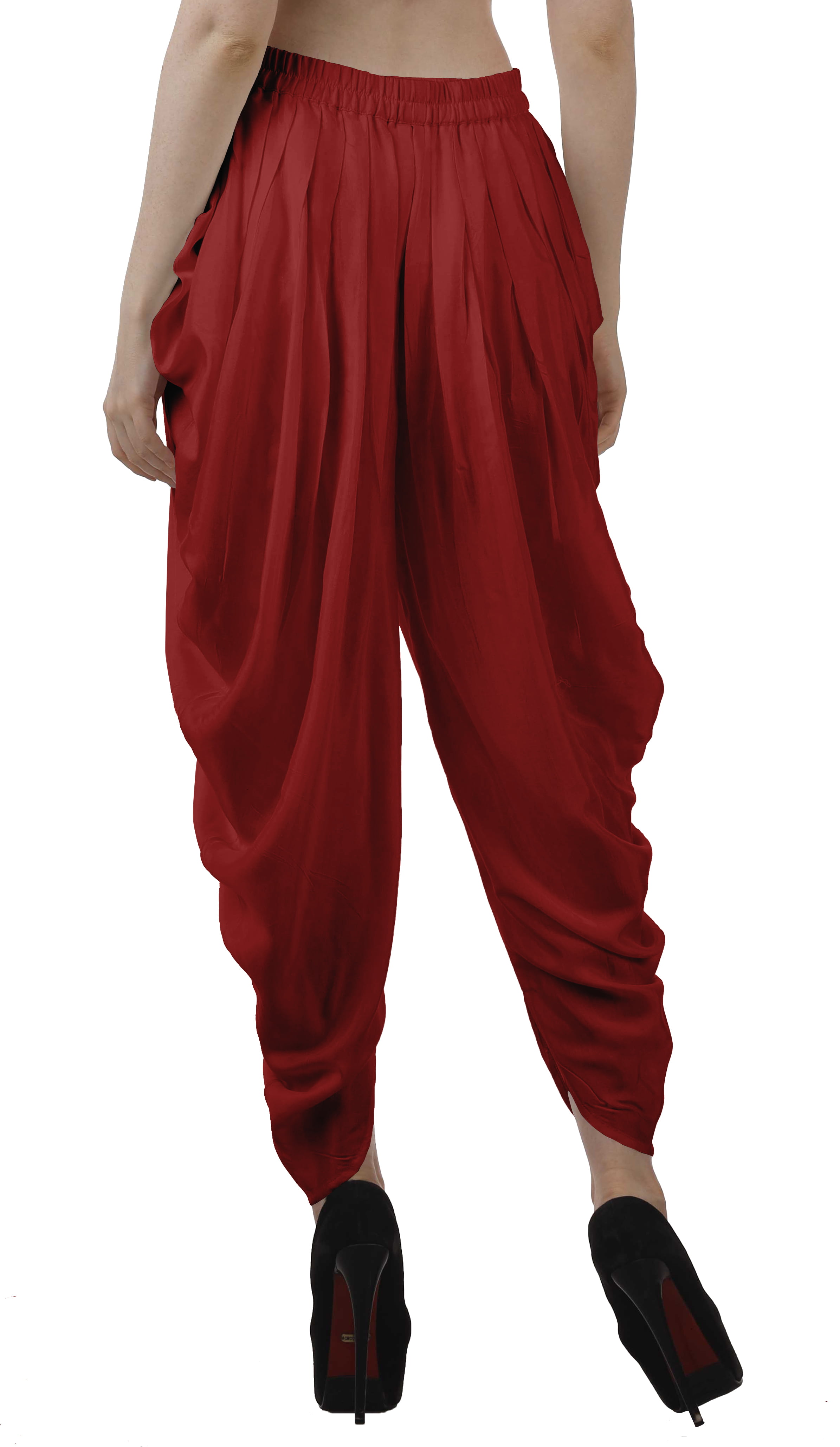 Red Chanderi Malmal Mughal Barfi Jacket Tunic And Dhoti Pant Set