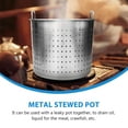 thumbnail image 4 of Minkissy Stainless Steel Crawfish Leaky Boiler Round Silver 1Set for Home Users, 4 of 5