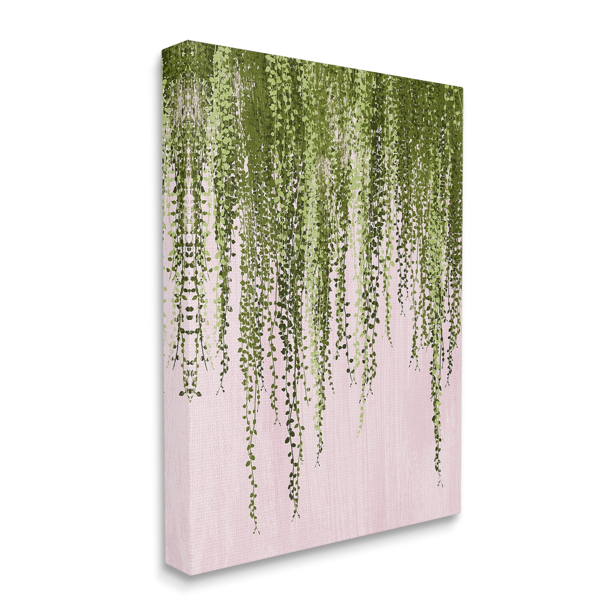 Stupell Industries Hanging Ivy on Pink Botanical & Floral Painting Gallery Wrapped Canvas Art Print Wall Art, 24 x 30