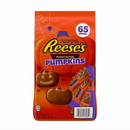 Reeses Milk Chocolate Peanut Butter Pumpkins Candy (39.8 Ounce 65 Count)