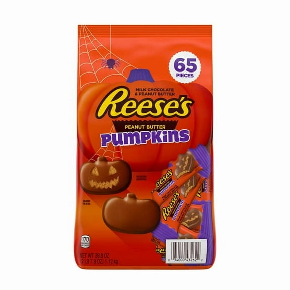 Reeses Milk Chocolate Peanut Butter Pumpkins Candy (39.8 Ounce 65 Count)