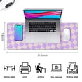 thumbnail image 5 of Gorgeous Pastel Checkered Mouse Pad - Cute Boho Appeal, Anti-Slip for Security, Perfect for Home Office, Suits Computer & Laptop Users, Sized 31.5x11.8in., 5 of 7