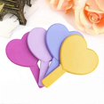 thumbnail image 2 of Cute Peach Heart Shaped Handheld Mirror With Handle Single Sided Candy Color Ladies Bathroom Makeup Tool, 2 of 4