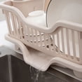 thumbnail image 4 of Japceit Dish Drying Rack with Drainboard in Sink Dish Drying Rack Dish Drying Rack with Drainboard Dish Drainers for Kitchen Counter with Sink Spout Dish Strainers with Utensil, 4 of 9
