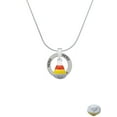 thumbnail image 2 of Delight Jewelry Silvertone 3-D Enamel Candy Corn Hero Ring Charm Necklace, 18", 2 of 4