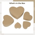thumbnail image 5 of 5 PCS Heart-Shaped Kraft Boxes, Heart Shape Mache Box, Heart Paper Box with Lid, Kraft Paper Gift Box, Perfect for DIY Crafting, Gift Packaging, Candy Storage, Holiday Decorations, 5 of 5
