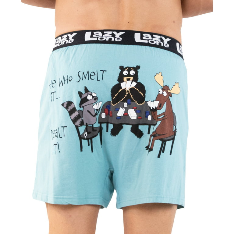 LazyOne Funny Animal Boxers, Smelt It Dealt it, Humorous Underwear, Gag  Gifts for Men, Xlarge
