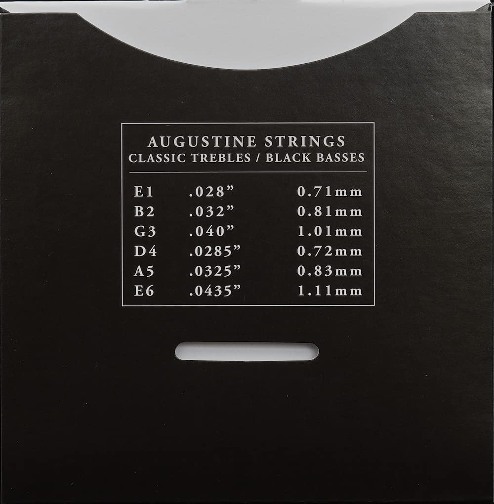 Augustine Strings 362579 Low Tension Nylon Guitar Strings, Classic & Black