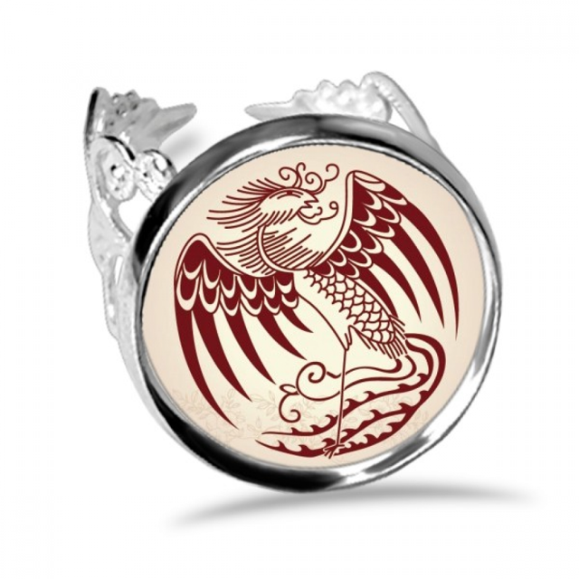 Chinese Phoenix retrato animal Anillo de compromiso de boda de amor ajustable Unbranded M