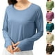 thumbnail image 1 of Blusas para mujer,Blusa estampada para mujer, camiseta informal de manga larga, cuello redondo de poliéster, corte holgado para uso diario, sopatenor, 1 of 8