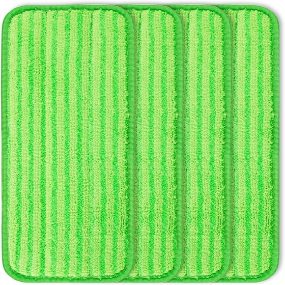HLONK 4Pcs Reusable Refills Pad Compatible for Swiffer Wet Jet Mops Microfiber Floor Pads Refill for Swiffer Spray Wet Mop