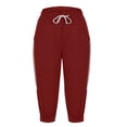thumbnail image 5 of Diufon Women's 2pc Sweatpants Plus Size Capris Pants Elastic Waist Drawstring Pants with Pockets, 5 of 7