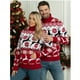 thumbnail image 2 of Suéter de cuello alto con reno navideño Suéteres navideños de manga larga para parejas Suéteres de invierno cálidos y gruesos, 2 of 4