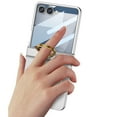 thumbnail image 4 of ELEHOLD Case for Samsung Galaxy Z Flip 7, Magnetic Hinge Protection Phone Case with Built-in Stand & Screen Protector,Silver, 4 of 11