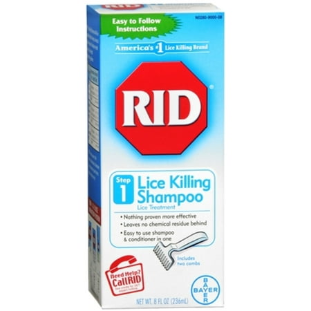 RID Lice Killing Shampoo 8 oz (Pack of 3) (Best Way To Get Rid Of Genital Hair)