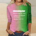 thumbnail image 4 of ZVAVZ Plus Size Tops for Women,Women 3/4 Sleeve Loose Tops Basic Crewneck Tunic Tops Plus Size Casual Pullover Tops Green,Xl, 4 of 5