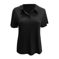 thumbnail image 3 of SNKSDGM Women's Plus Casual Easter Shirt Graphic Tees for Women Trendy Vintage Women's T Shirt Solid Button up Short Sleeved T Shirt T Shirts for Women Plus Size, 3 of 5