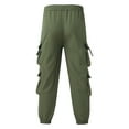 thumbnail image 5 of MRULIC jeans for men Men's Harlem Wool Cargo Pants Trousers Loose Plus Casual Add Sports Pants Pants Nine Size Men's pants Men Cargo Pants Green + XXL, 5 of 9