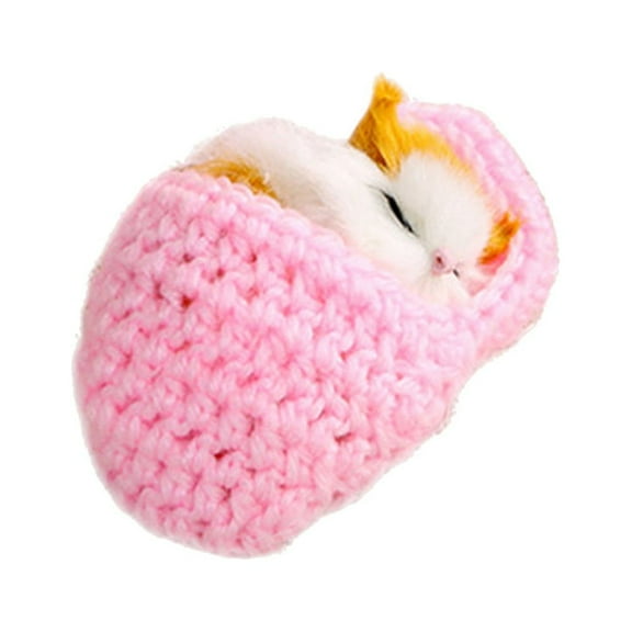 Sleeping Cat Plushbreathingrealistic Toy Hand Fluffy Cakeaccessories Animals Stuffed Slipper Topper Cat Lifelike Mini