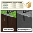 thumbnail image 4 of Outdoor Fence Fencing Kit 5'x12' with Poles and Rails Ground Spikes Privacy Fence for Dog Yard Pool Garden Safety Chicken Fence Temporary Painted Iron Pole Brown, INFEMF16E05, 4 of 8