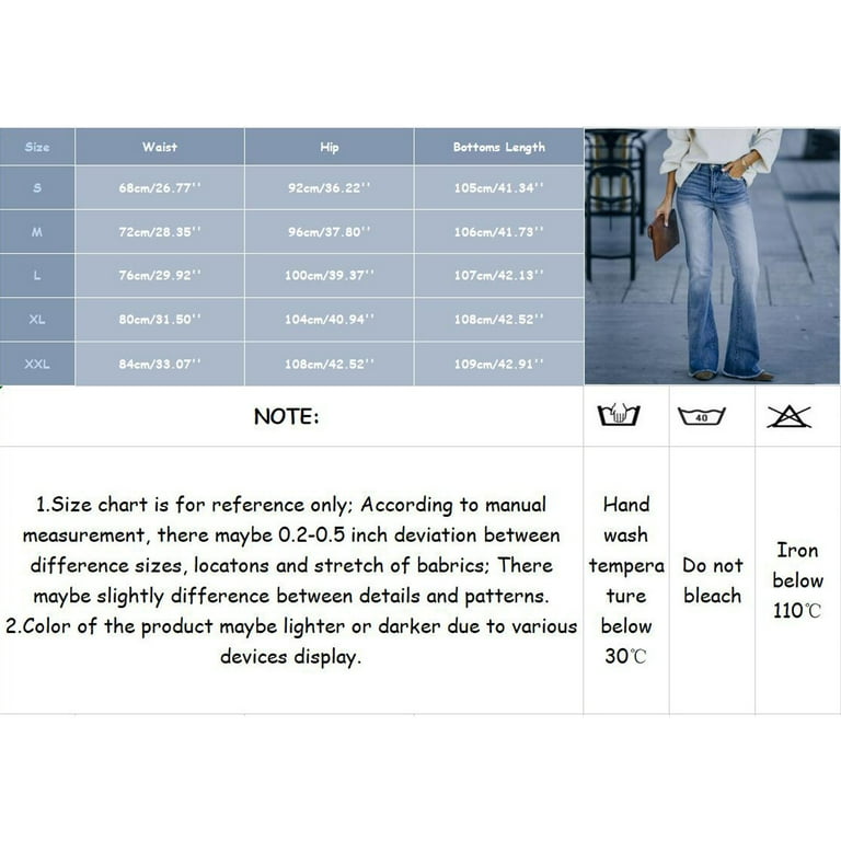 Women'S Solid Color Straight High Waist Stretch Slim Jeans Jag Cords Denim Boot Cut Women plus Pants Women's plus Pants plus Size on Pants