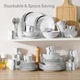 thumbnail image 5 of VEWEET Dinnerware Sets, Porcelain Dinner Set for 6, 50-Piece Ivory White, Series Fiona, 5 of 7