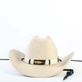 thumbnail image 3 of Chapeau de Cowboy Style Western pour Usage Extérieur Design Jazz Classique Mode Protection Solaire pour Toutes Saisons, 3 of 5